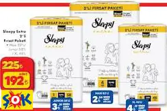 SLEEPY EXTRA BEBEK BEZİ 2’Lİ FIRSAT PAKETİ • MAXİ 82’Lİ/ JUNİOR 58’Lİ / XL 46’LI